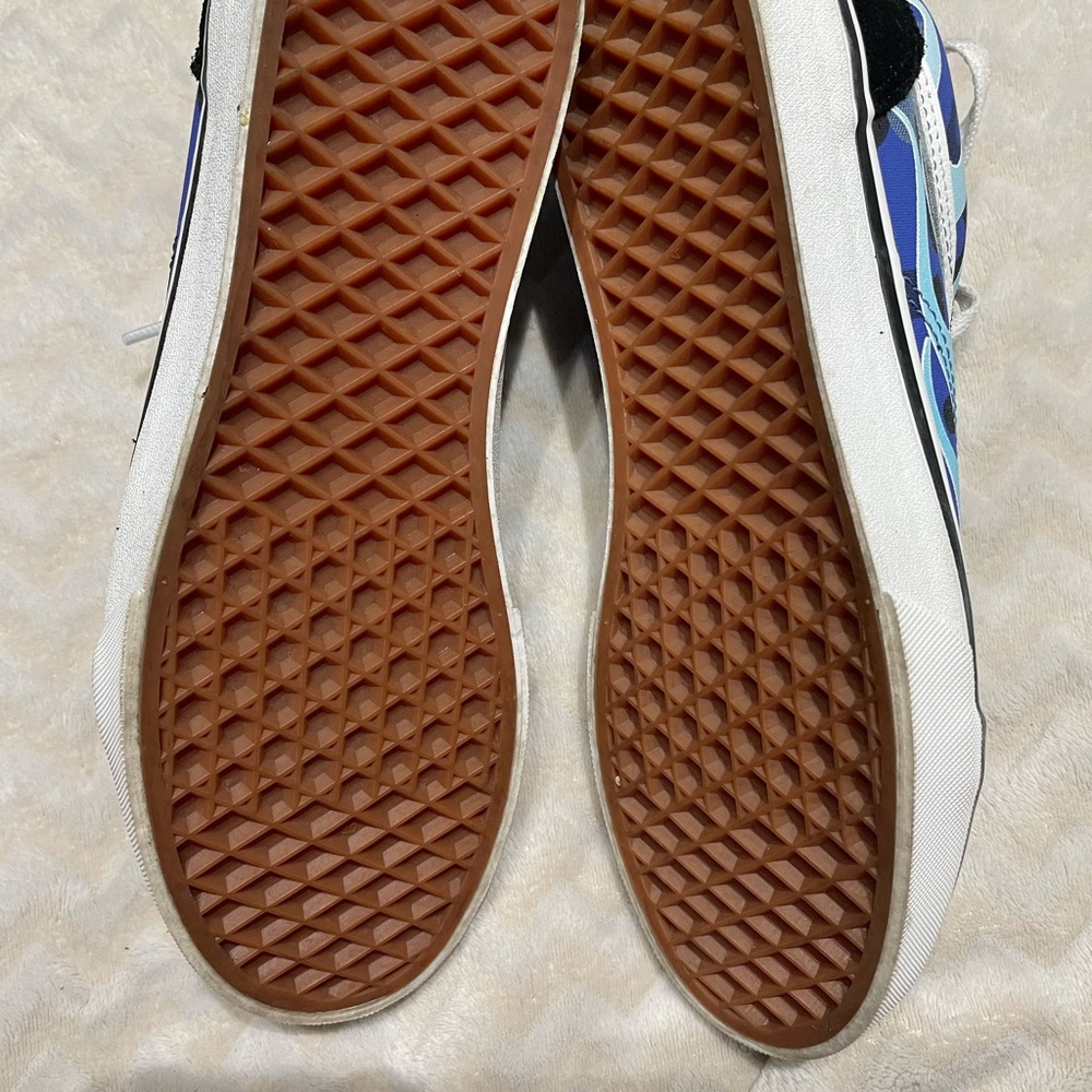 Vans Black and Blue Flame Sneakers - Picture 3 of 5